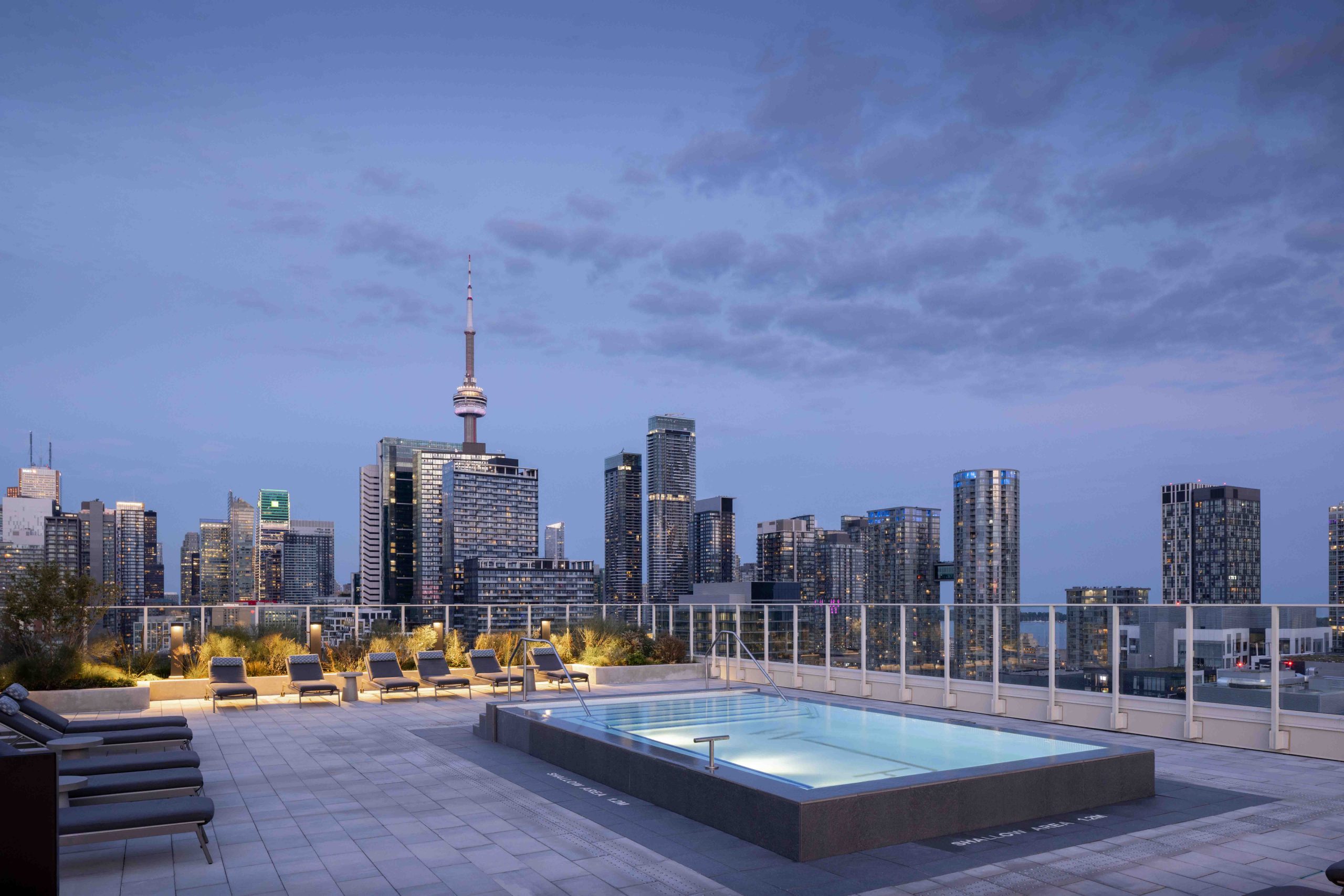 Rooftop Pool (Evening)