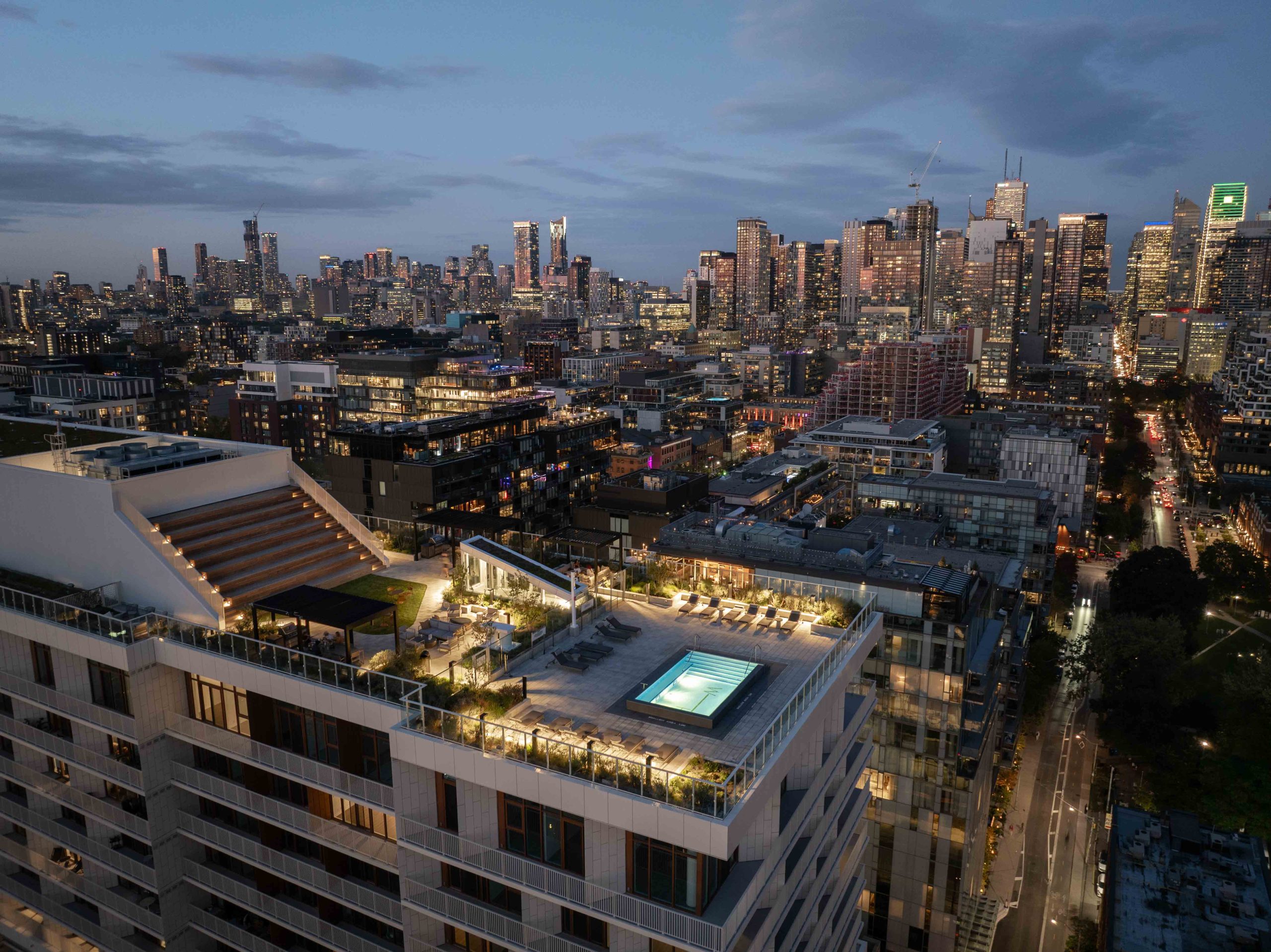Building Aerial - Evening